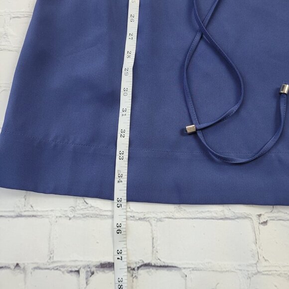 Laundry by Shelli Segal navy blue shirt dress embroidered neckline size S - Picture 4 of 15